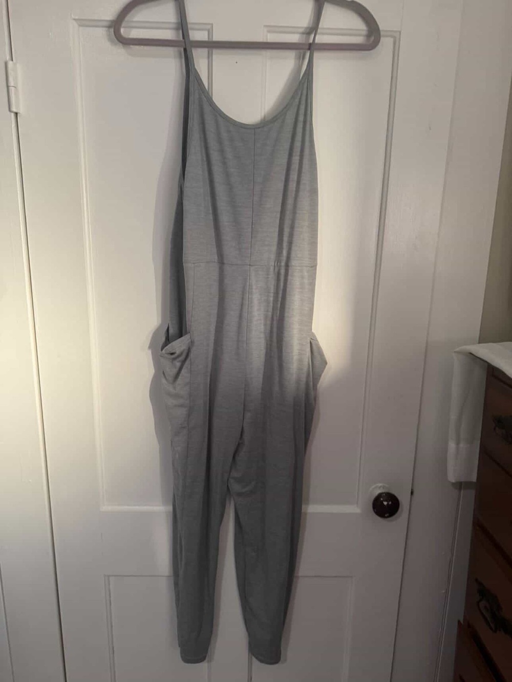 Vuori Gray Sleeveless Jumpsuit with Pockets